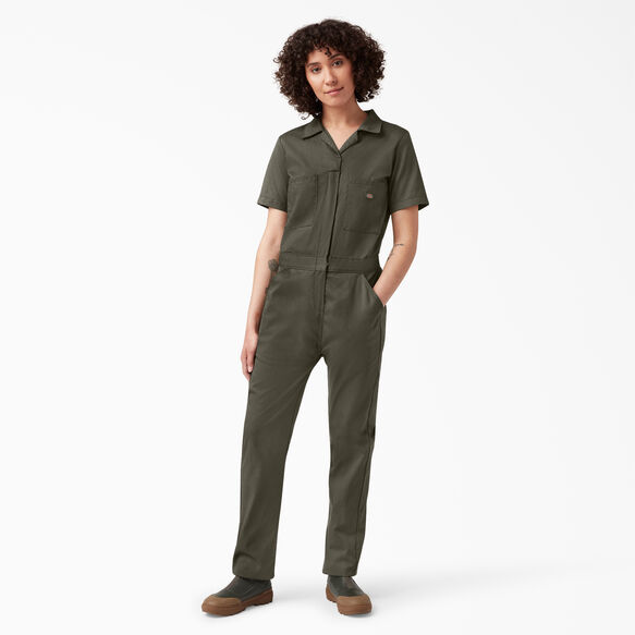 Women&#39;s Cooling Short Sleeve Coveralls - Moss Green &#40;MS&#41;