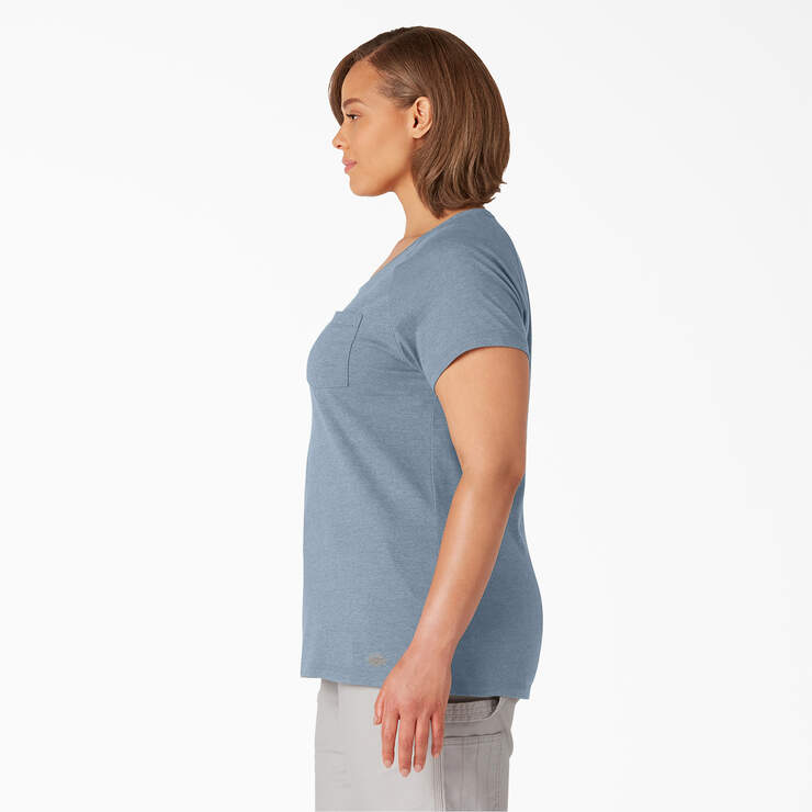 Women's Plus Cooling Short Sleeve Pocket T-Shirt - Fog Blue (FE) image number 3