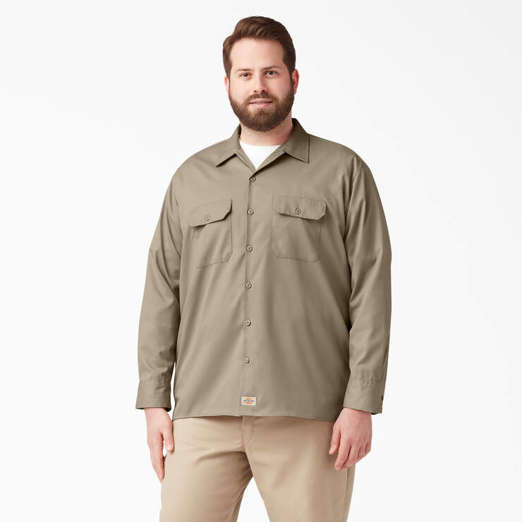 Flex Relaxed Fit Long Sleeve Twill Work Shirt | Dickies - Dickies US