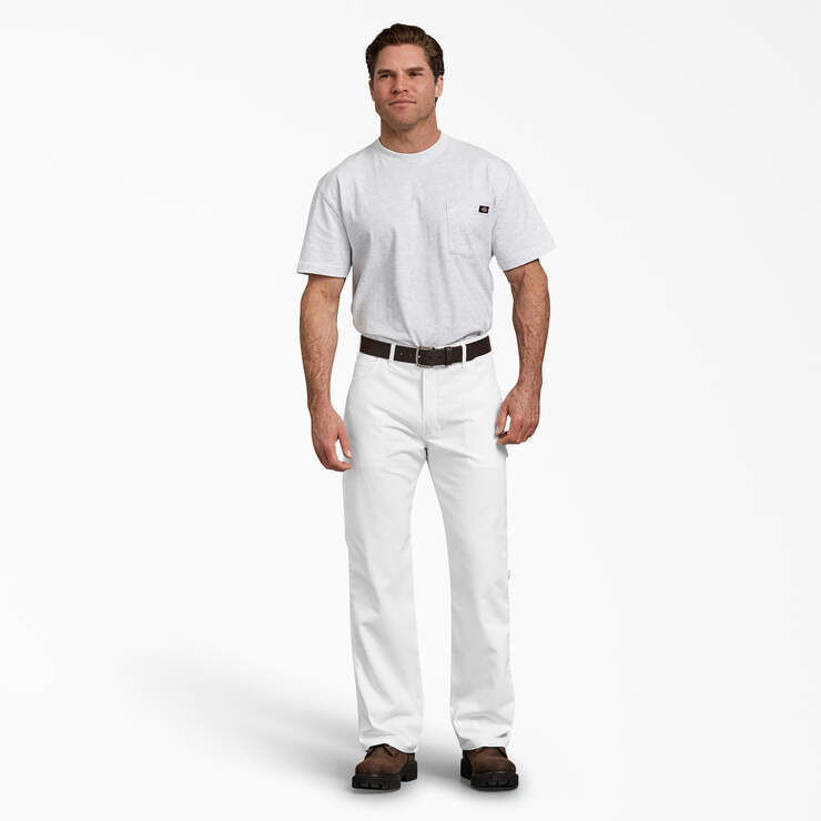 FLEX Relaxed Fit Painter's Pants - White (WH) image number 5