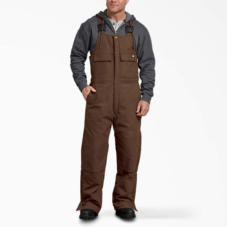 Sanded Duck Insulated Bib Overalls - Timber Brown (TB) image number 1