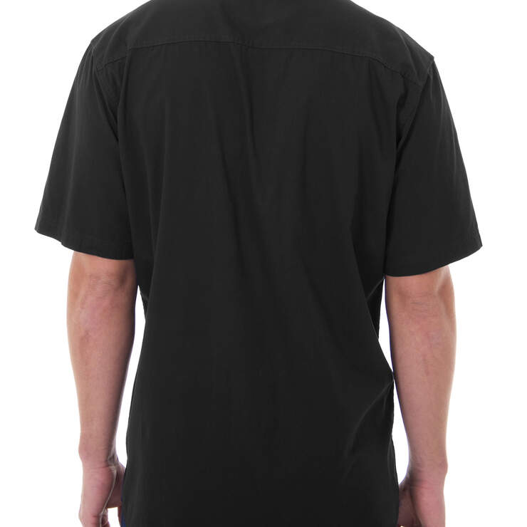 Short Sleeve Twill Western Shirt - Black (BLK) image number 2