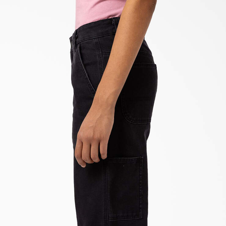 Women's Regular Fit Duck Pants - Stonewashed Black (SBK) image number 5