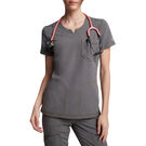 Women&#39;s Dynamix Rounded Neck Top - Heather Gray &#40;HG&#41;