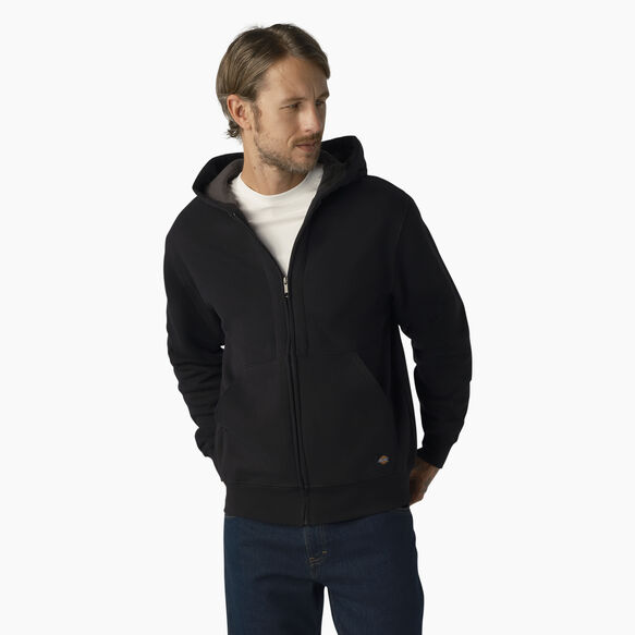 Thermal Lined Full-Zip Fleece Hoodie - Black &#40;KBK&#41;