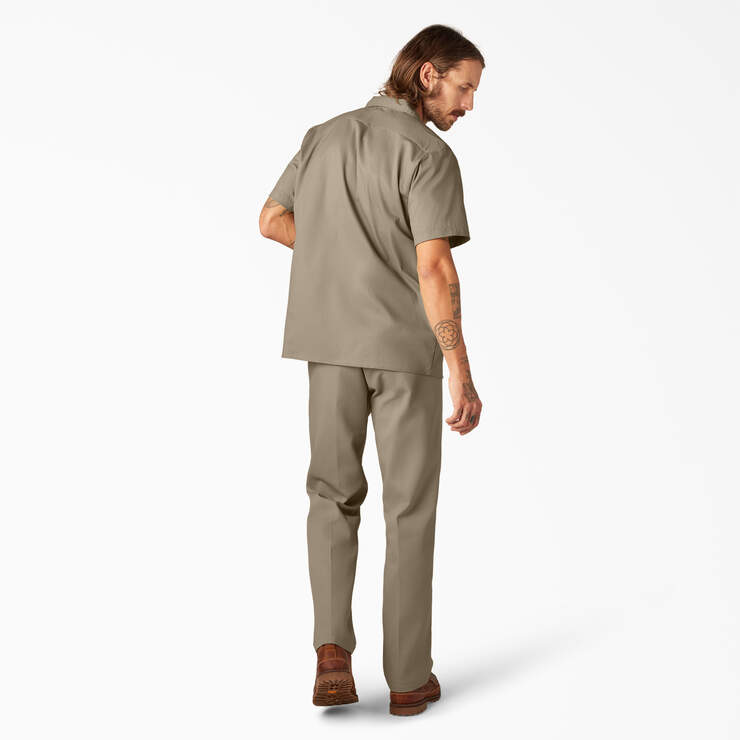FLEX Slim Fit Short Sleeve Work Shirt - Desert Sand (DS) image number 6