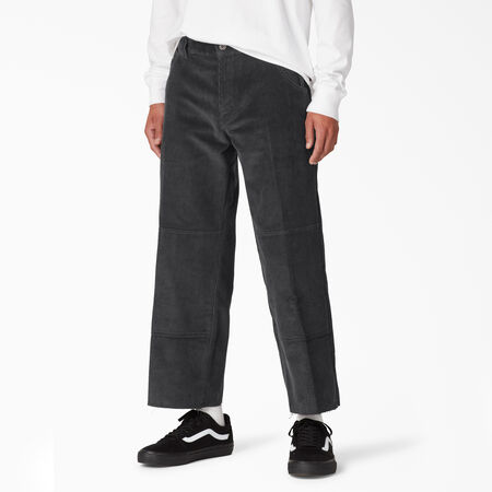 Franky Villani Sicko Loose Fit Corduroy Double Knee Pants - Black &#40;BKX&#41;