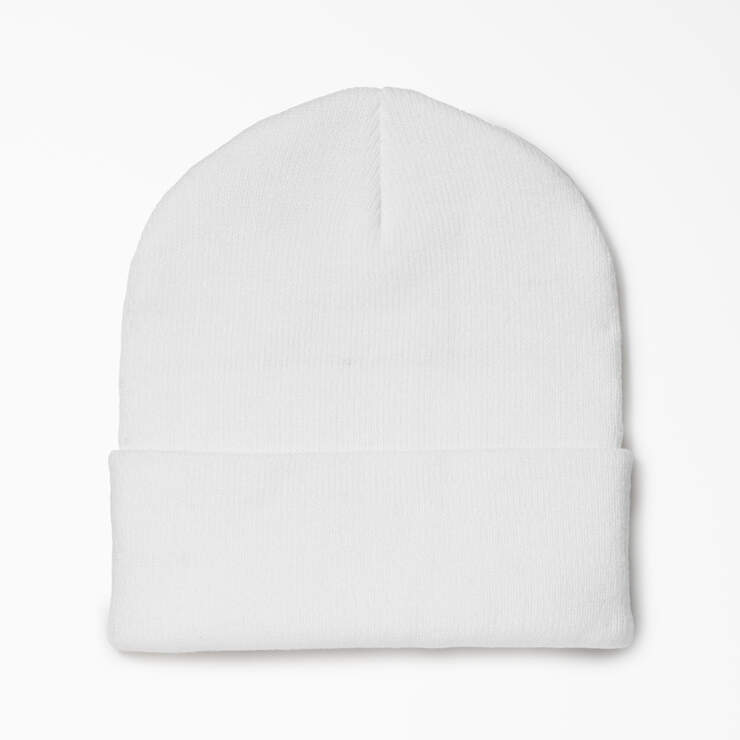 Cuffed Knit Beanie - White (ZWH) image number 2