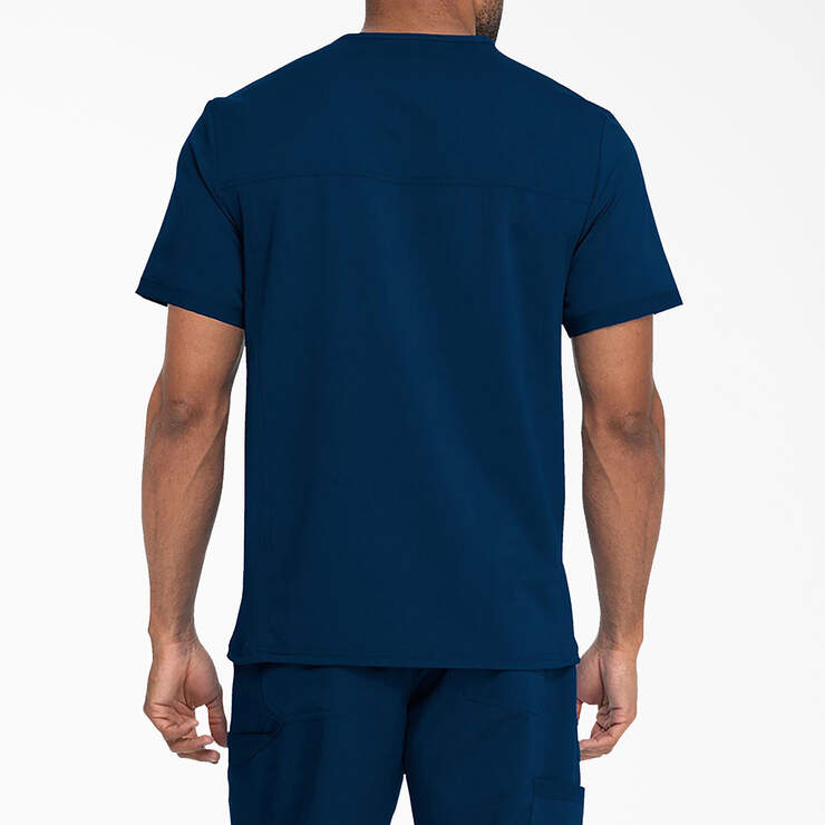 Men's Balance Tuckable V-Neck Scrub Top - Navy Blue (NVY) image number 2