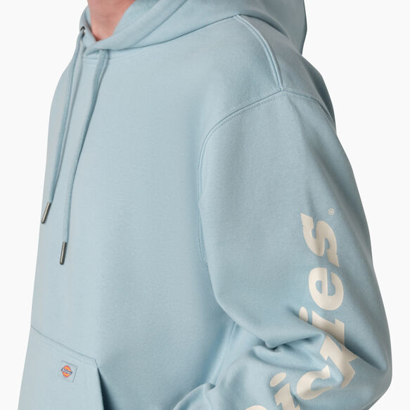 Water Repellent Sleeve Logo Hoodie - Clear Blue &#40;EU&#41;
