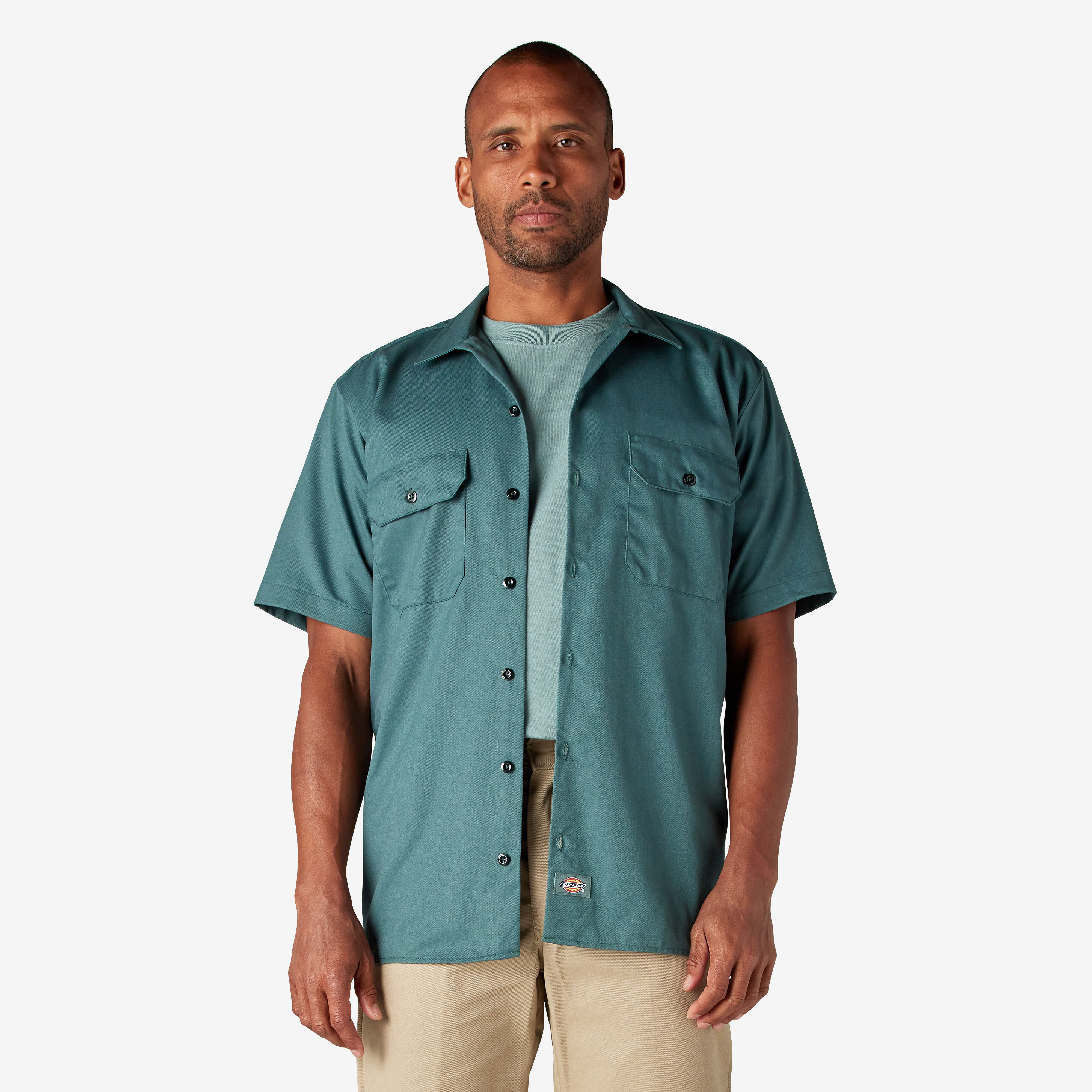 dickies slim work shirt