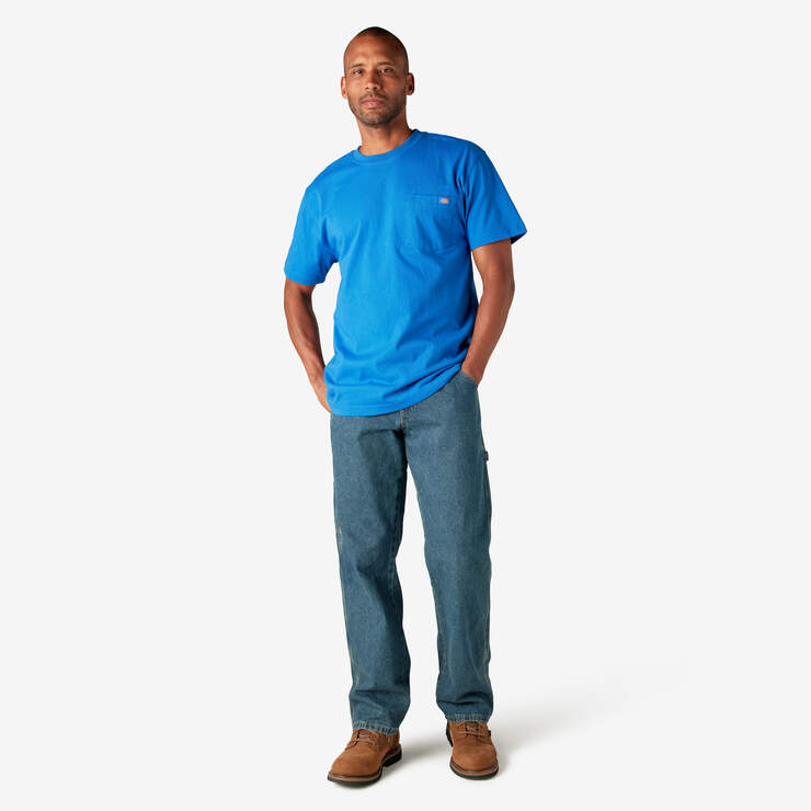 Heavyweight Short Sleeve Pocket T-Shirt - Royal Blue (RB) image number 9