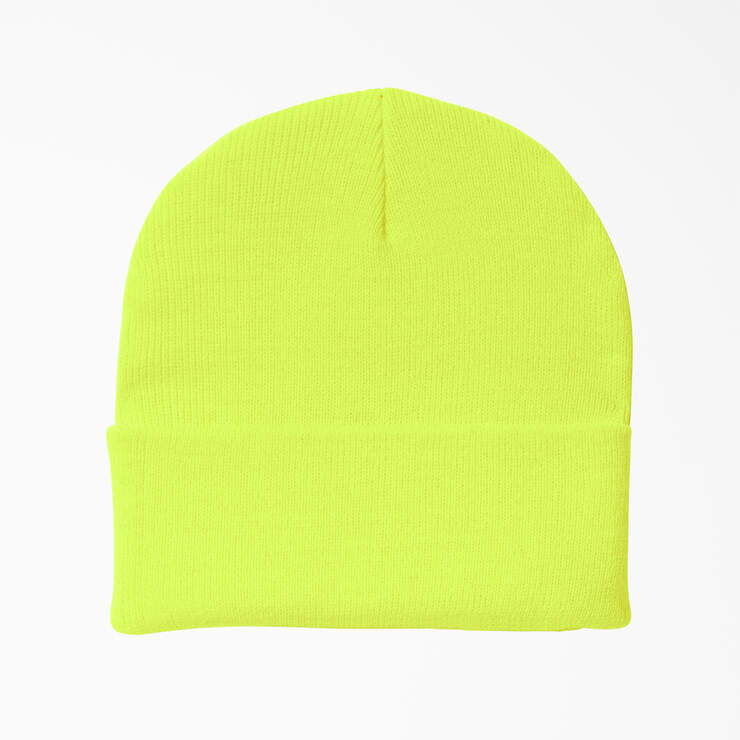 Cuffed Knit Beanie - Neon Yellow (EW) image number 2
