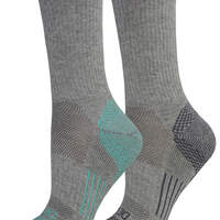 Women's SORBTEK® Moisture Control Crew Socks, 2-Pack, Size 6-9 - Gray Aqua (GYAQ)