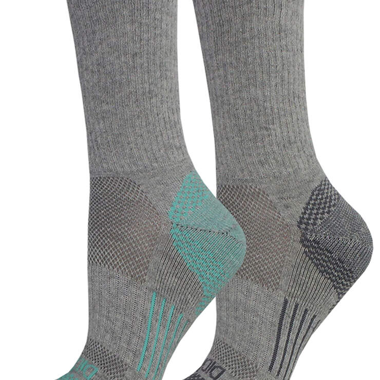 Women's SORBTEK® Moisture Control Crew Socks, 2-Pack, Size 6-9 - Gray Aqua (GYAQ) image number 1