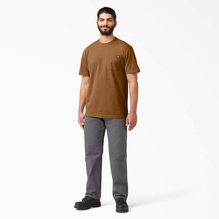 Heavyweight Short Sleeve Pocket T-Shirt - Brown Duck (BD) image number 8