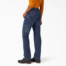 Women&#39;s Lined Relaxed Fit Carpenter Jeans - Stonewashed Medium Blue &#40;MSW&#41;
