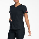 Women&#39;s EDS Signature V-Neck Scrub Top - Black &#40;BLK&#41;