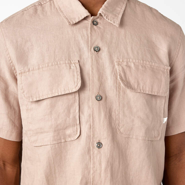 Dickies Premium Collection Linen Work Shirt - Fawn (H08) image number 7