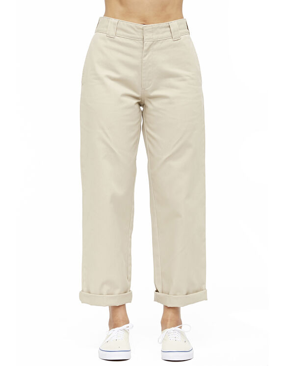 Dickies Girl Juniors Roll Hem 26 High Rise Work Cropped Pants