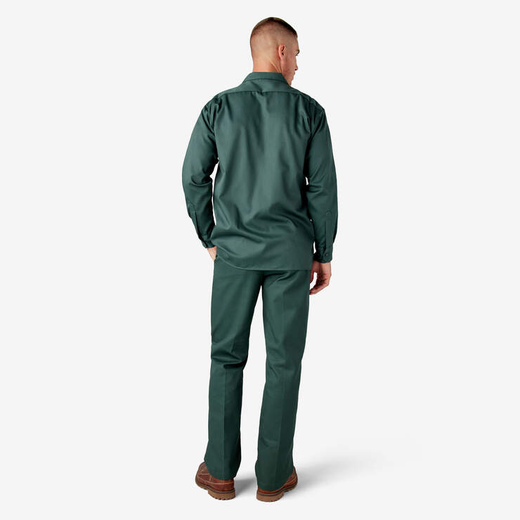 Long Sleeve Work Shirt - Hunter Green (GH) image number 6