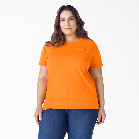 Women&#39;s Plus Short Sleeve Heavyweight T-Shirt - Orange &#40;OR&#41;