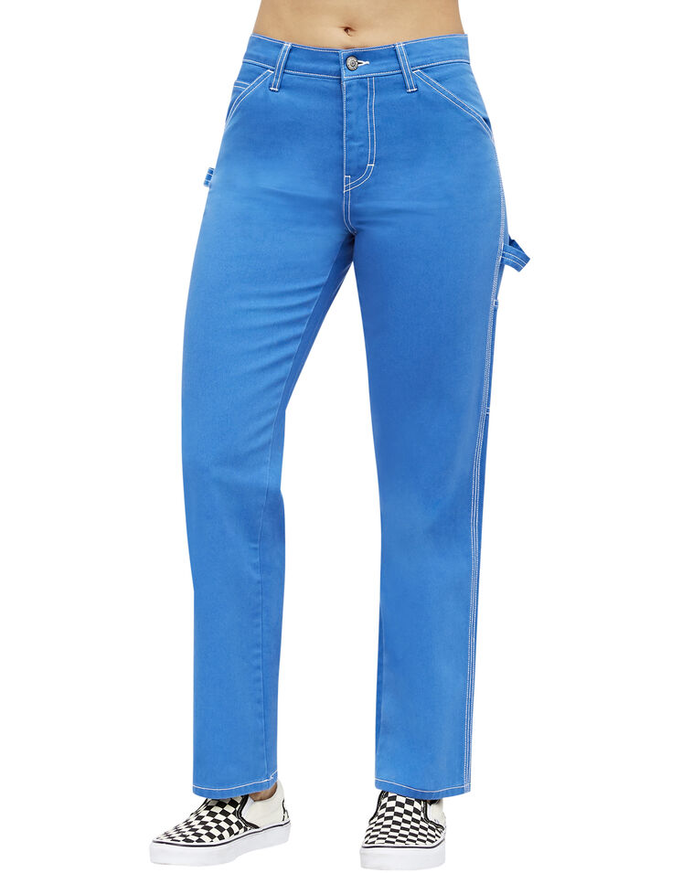 Dickies Girl Juniors&#39; Relaxed Fit Carpenter Pants - Electric Blue &#40;EB&#41;