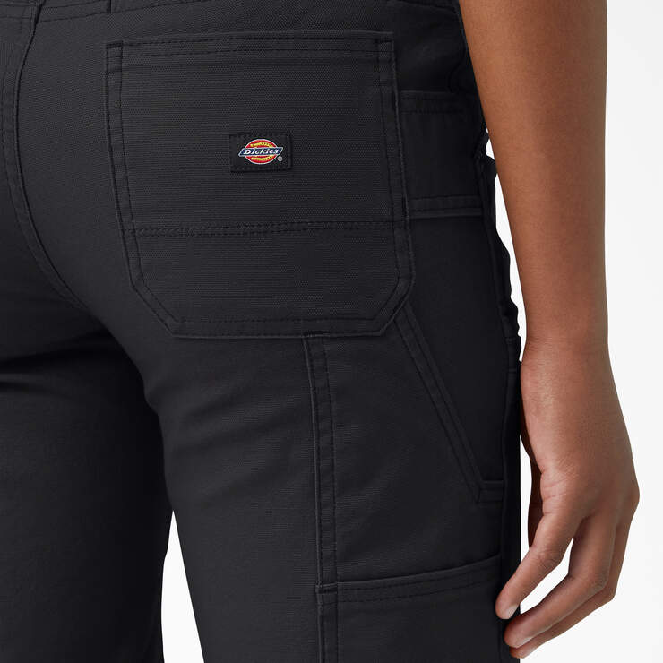 Women's FLEX DuraTech Straight Fit Shorts, 9" - Black (BKX) image number 5