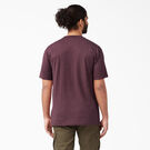 Heavyweight Heathered Short Sleeve Pocket T-Shirt - Burgundy &#40;BYD&#41;