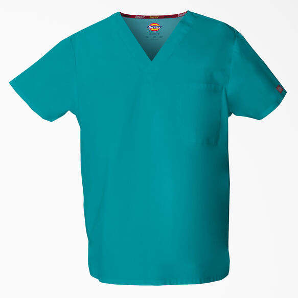 Unisex EDS Signature V-Neck Scrub Top - Teal (DTL)