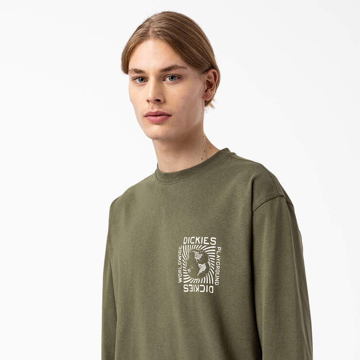 Marbury Long Sleeve T-Shirt - Military Green (ML) image number 4