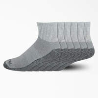 Moisture Control Quarter Socks, Size 6-12, 6-Pack - Gray (GY)