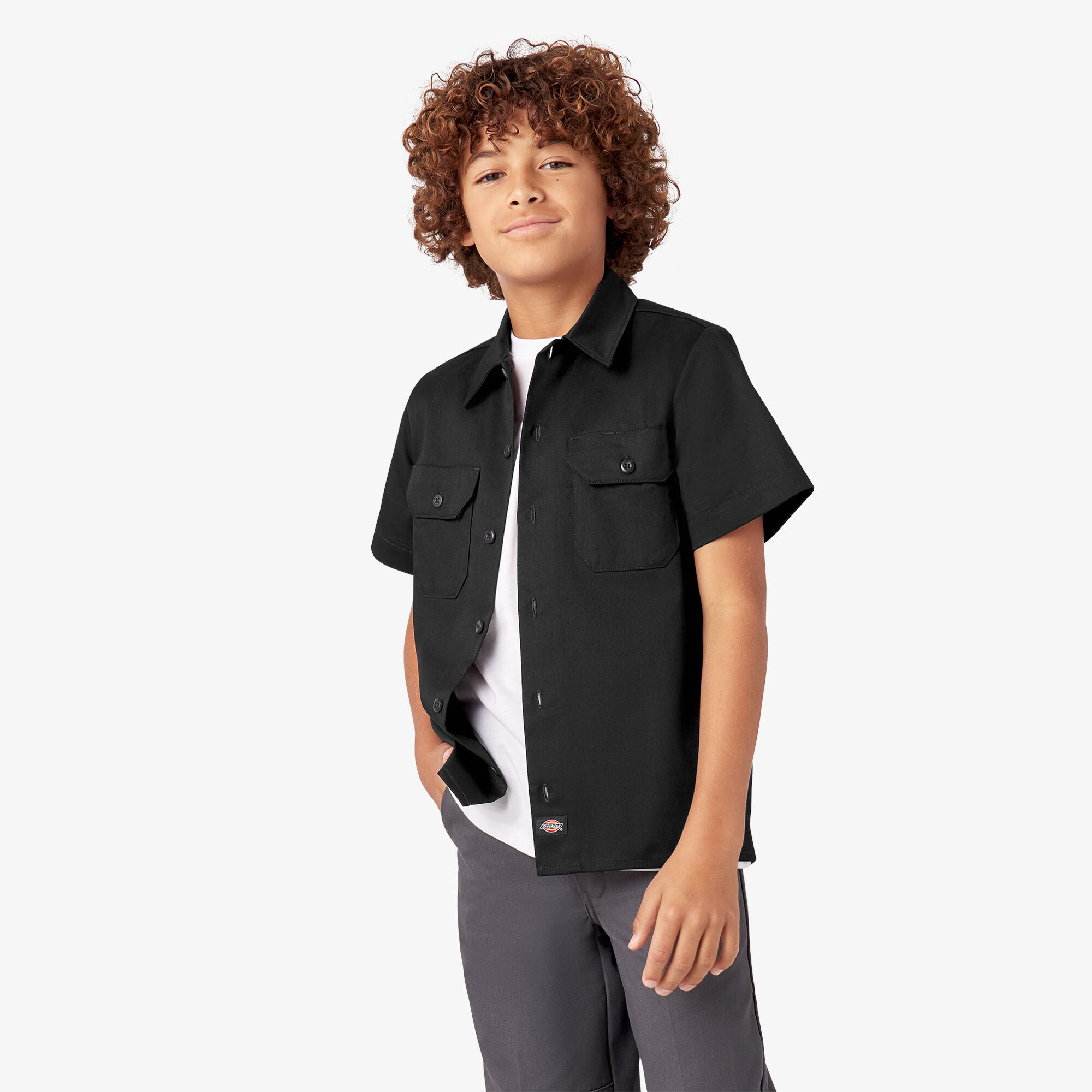Kids black dress shirt deals