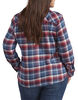 Women&#39;s Plus Size Long Sleeve Plaid Flannel Shirt - Red Navy Plaid &#40;GIA&#41;