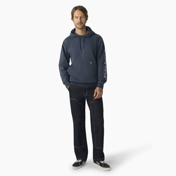 Water Repellent Sleeve Logo Hoodie - Airforce Blue &#40;AF&#41;