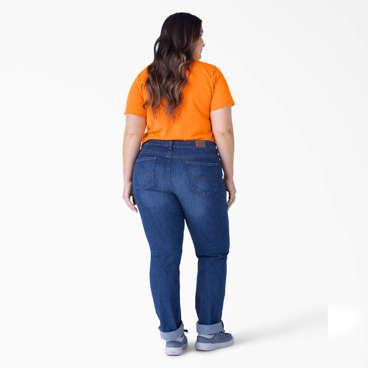 Women's Plus Heavyweight Short Sleeve Pocket T-Shirt - Orange (OR) image number 4