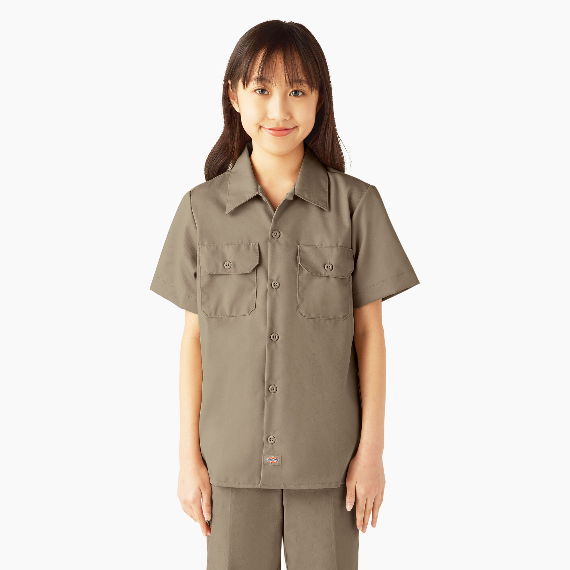 dickies khaki shirt and pants