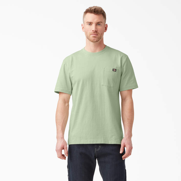 Heavyweight Short Sleeve Pocket T-Shirt - Celadon Green (C2G) image number 1