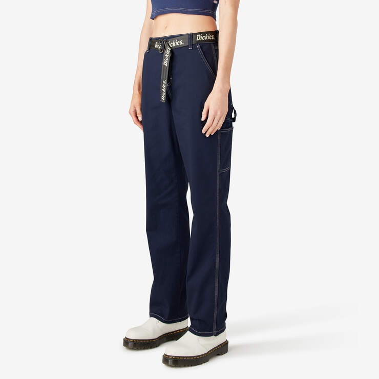 Women's Relaxed Fit Carpenter Pants - Ink Navy (IK) image number 3