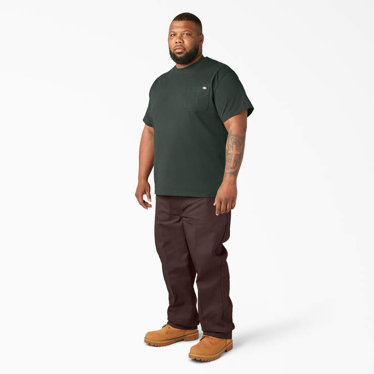 Heavyweight Short Sleeve Pocket T-Shirt - Hunter Green (GH) image number 9