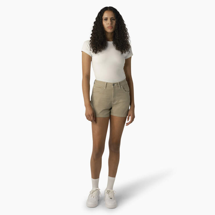 Women's Carpenter Shorts, 3" - Stone (ST) image number 4