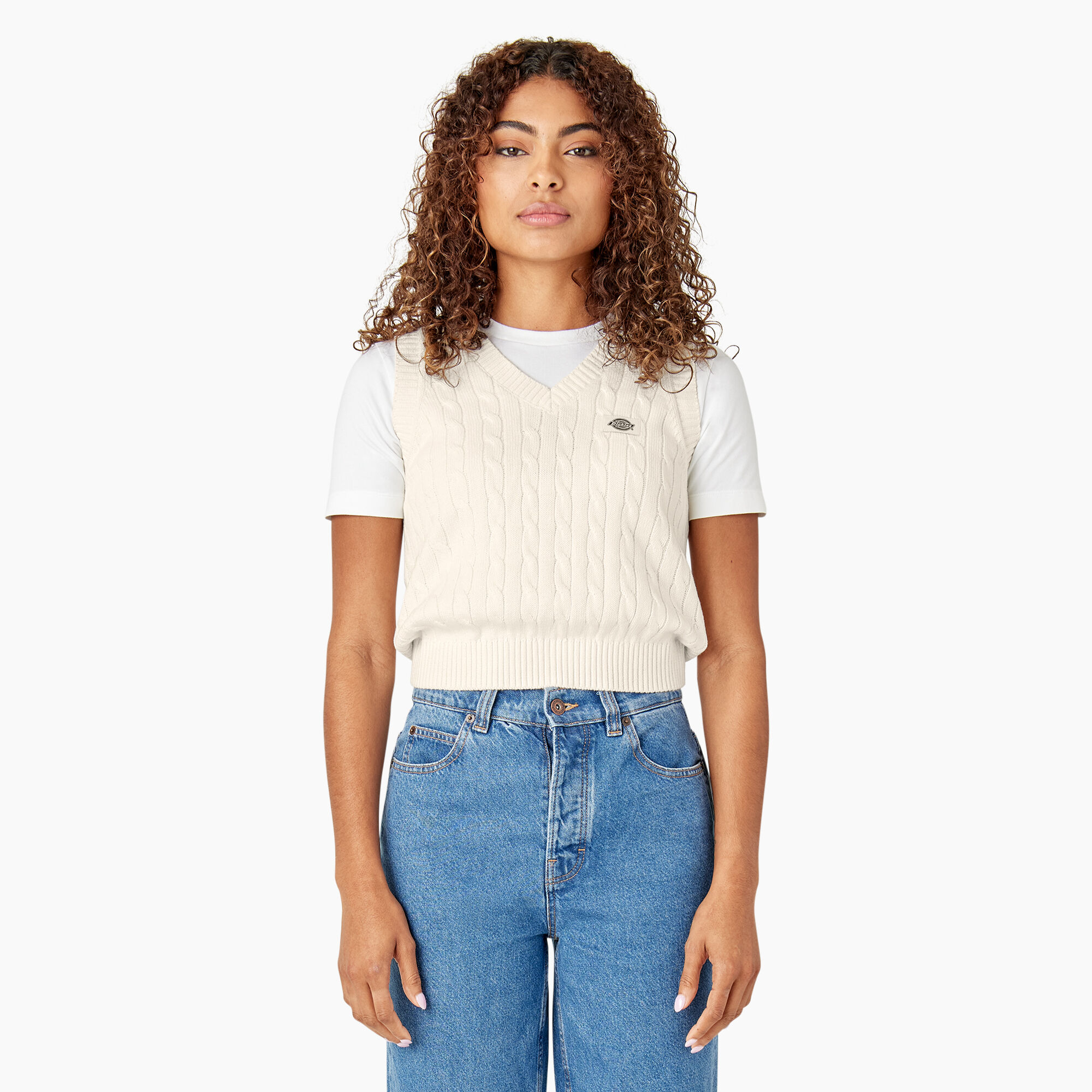 Women's button up top sweater vest