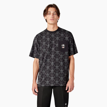 Dickies x Lurking Class T-Shirt - Black Skull Print &#40;FPL&#41;
