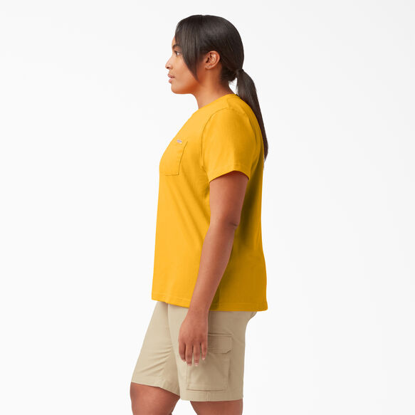 Women&#39;s Plus Heavyweight Short Sleeve T-Shirt - Radiant Yellow &#40;R2Y&#41;