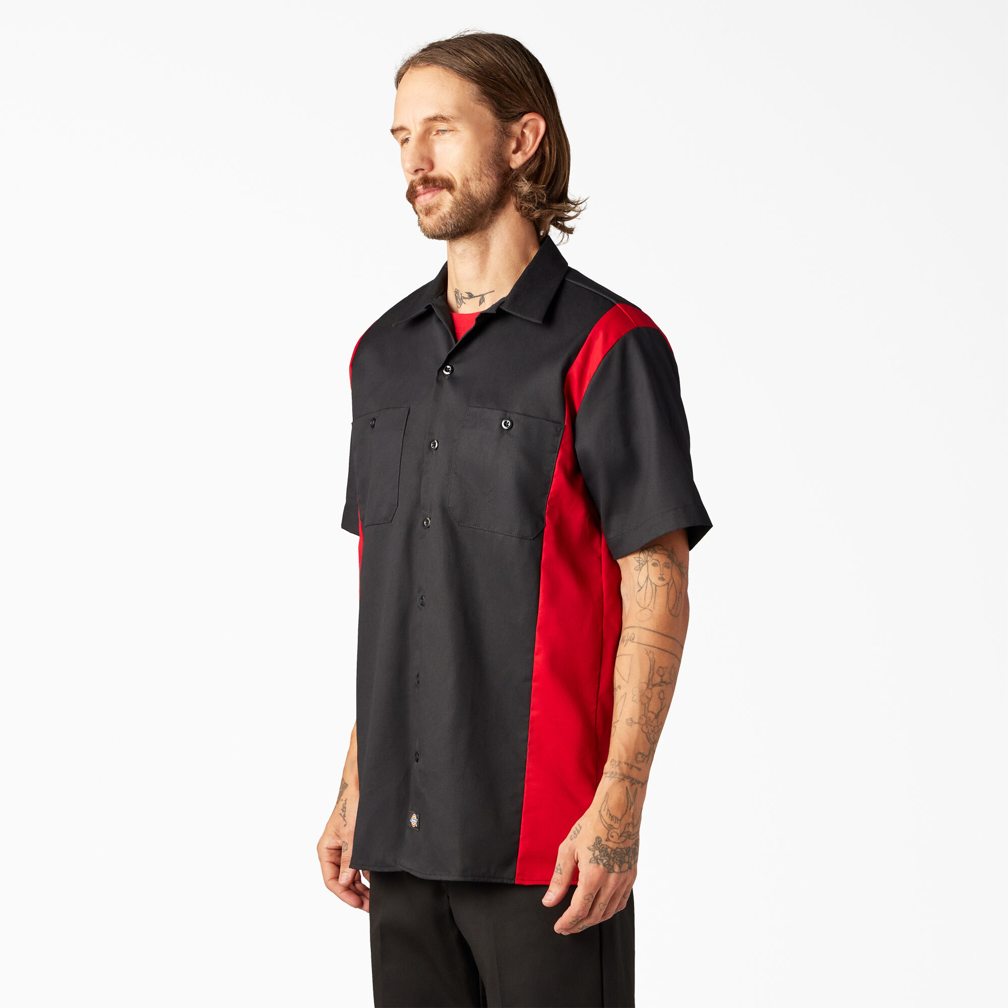 Two Tone Short Sleeve Work Shirt Mens Shirts Dickies Dickies US