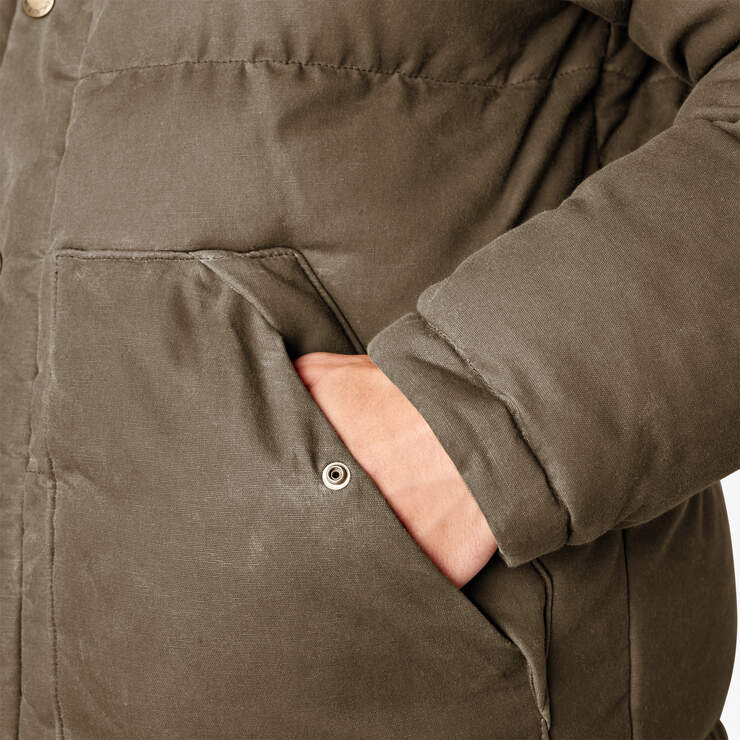 Lucas Fully Waxed Puffer Jacket - Acorn (AC2) image number 9