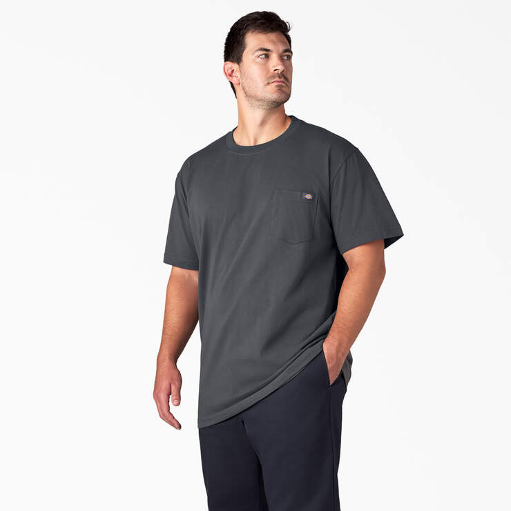 Heavyweight Short Sleeve Pocket T-Shirt - Charcoal Gray (CH) image number 7