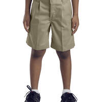 Boys' Pleated Front Shorts, 4-7 - Khaki (KH)