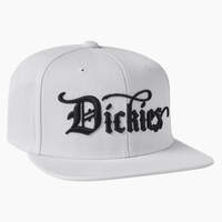 Embroidered Flat Brim Hat - White (WH)
