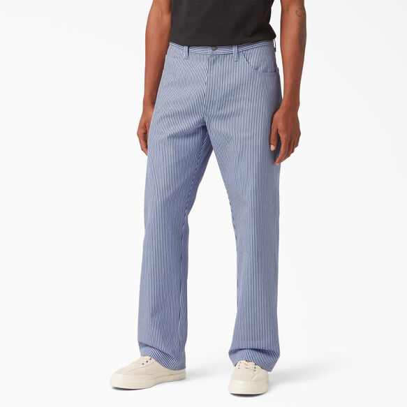 hickory stripe carpenter pants